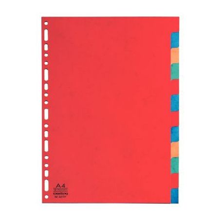 Achetez Jeu de 12 intercalaires à  touches neutres en carte recyclée 220g format A4 2012E EXACOMP..