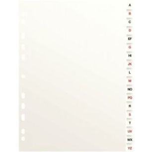 Jeu de 18 intercalaires alphabétiques format 21x29,7 cm carte dossier 100204593 HAMELIN