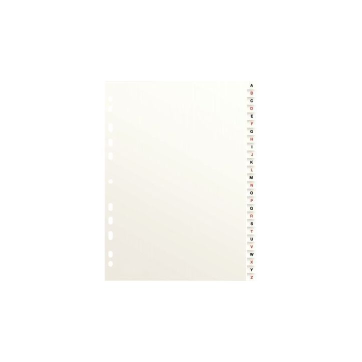 Jeu de 26 Intercalaires alphabétiques format 21x29,7 cm carte dossier 100204598 HAMELIN