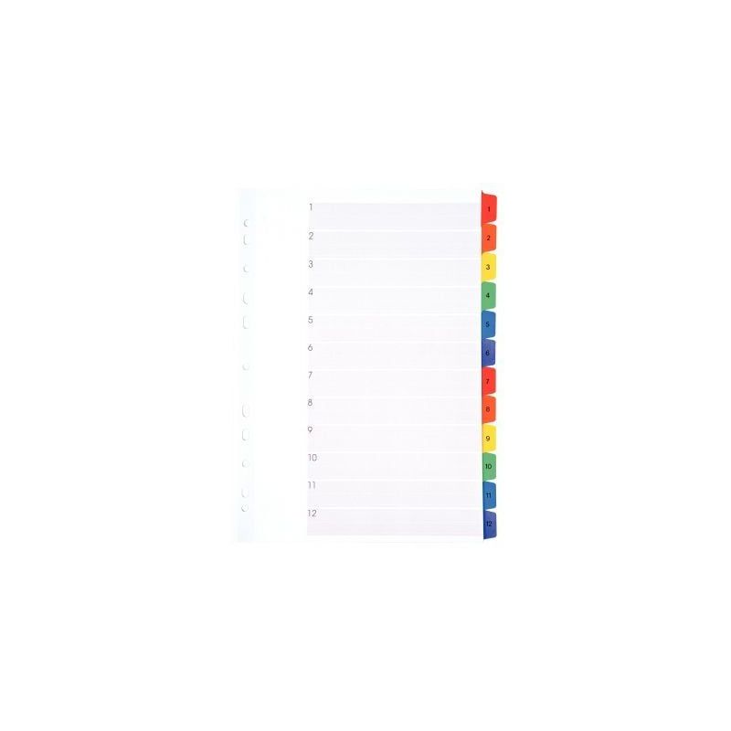 Achetez Intercalaires numériques 1 à 12 touches format 21x29,7 cm 8317112-980 LANDS pas cher sur M..