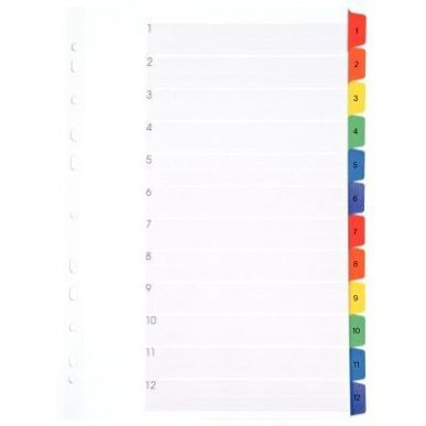 Achetez Intercalaires numériques 1 à 12 touches format 21x29,7 cm 8317112-980 LANDS pas cher sur M..
