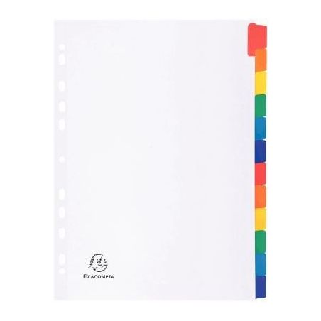 Achetez Jeu de 12 intercalaires en carte blanche Mylar, format A4 2312E EXACOMPTA pas cher sur Ma Re..