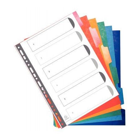 Achetez Jeu de 6 intercalaires carte forte réutilisables 2206E EXACOMPTA pas cher sur Ma Rentrée S..