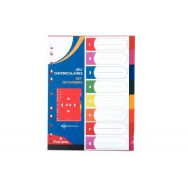 Achetez Jeu de 8 intercalaires couleur en polypropylène format A4 12/100e 2010024 pas cher sur Ma R..
