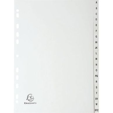 Achetez Jeu de 20 intercalaires alphabétiques en polypropylène gris recyclé, format A4 1720E FORE..