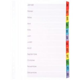 Intercalaires 12 touches de janvier à décembre format A4+ 8337412-980 LANDS