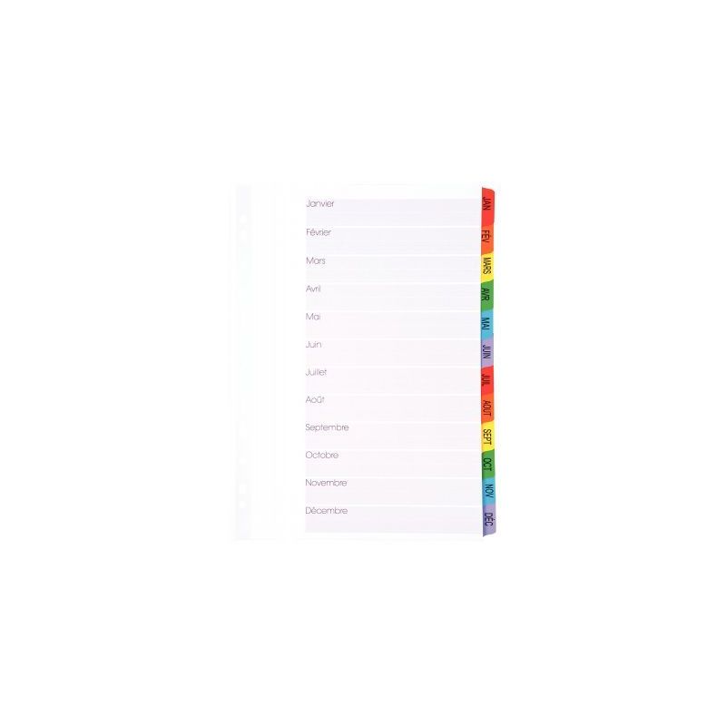 Achetez Intercalaires 12 touches de janvier à décembre format A4+ 8337412-980 LANDS pas cher sur M..
