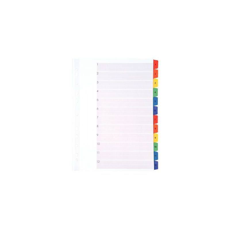 Achetez Jeu 12 intercalaires carte Mylar numérique A4+ 8337112-980 LANDS pas cher sur Ma Rentrée S..