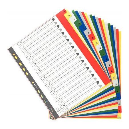 Achetez Jeu de 20 intercalaires alphabétiques en polypropylène coloré, format A4+ 90E EXACOMPTA p..