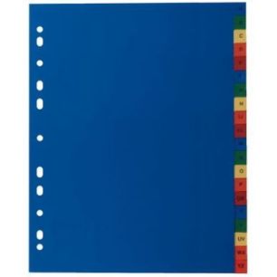 Achetez Jeu de 20 intercalaires alphabétiques en polypropylène de couleur format A4+ épaisseur 12..
