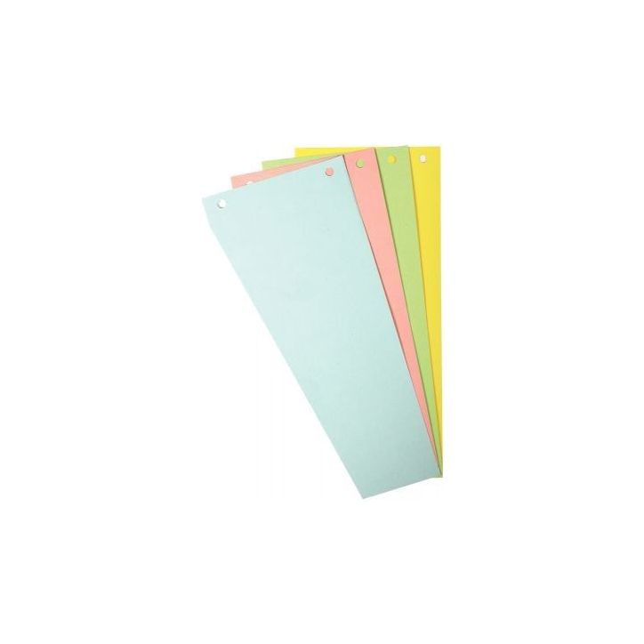 Paquet de 100 fiches intercalaires trapézoïdales FOREVER 180g, coloris assortis 13595E FOREVER EXACOMPTA