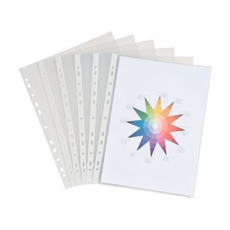 Achetez Sachet de 50 pochettes perforées en polypropylène format 21x29,7 cm épaisseur 9/100ème 1..