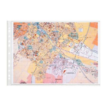 Achetez Sachet de 25 pochettes perforées en polypropylène grainé 29,7 x 42 cm A L'italienne 10074..