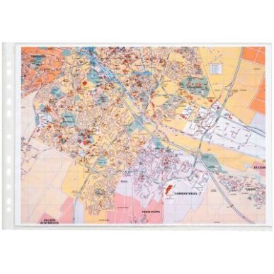 Achetez Sachet de 25 pochettes perforées en polypropylène grainé 29,7 x 42 cm A L'italienne 10074..