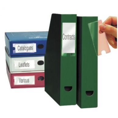 Achetez Blister de 12 porte-étiquettes adhésives en polypropylène format 35x75 mm 10320 3L pas ch..