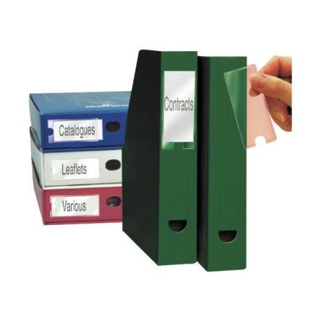 Achetez Blister de 6 porte-étiquettes adhésives en polypropylène format 46x75 mm 10330 3L pas che..