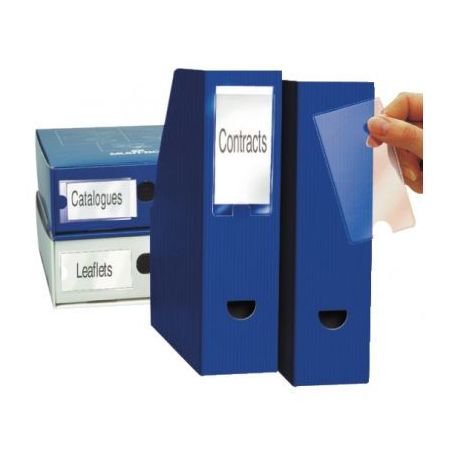 Achetez Blister de 6 porte-étiquettes adhésives en polypropylène format 62x150 mm 10345 3L pas ch..