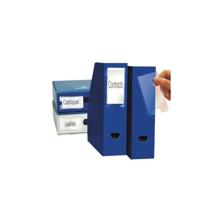 Blister de 6 porte-étiquettes adhésives en polypropylène format 62x150 mm 10345 3L