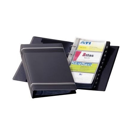 Achetez Reliure 4 anneaux VISIFIX pour 200 cartes de visite gris anthracite 2385-58 DURABLE pas cher..
