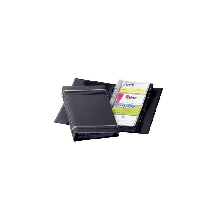 Reliure 4 anneaux VISIFIX pour 200 cartes de visite gris anthracite 2385-58 DURABLE