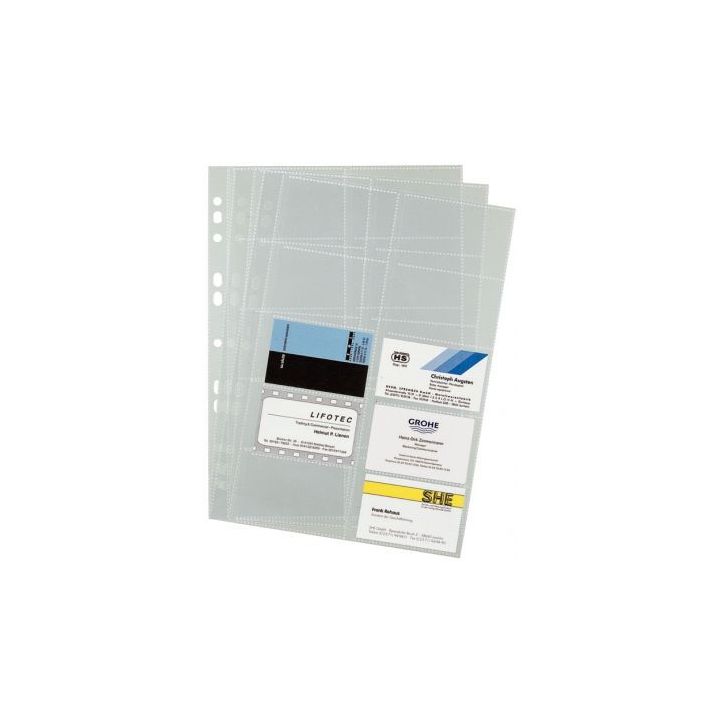 Paquet de 10 pochettes perforées pour reliure cartes de visite Visifix 2389-19 DURABLE