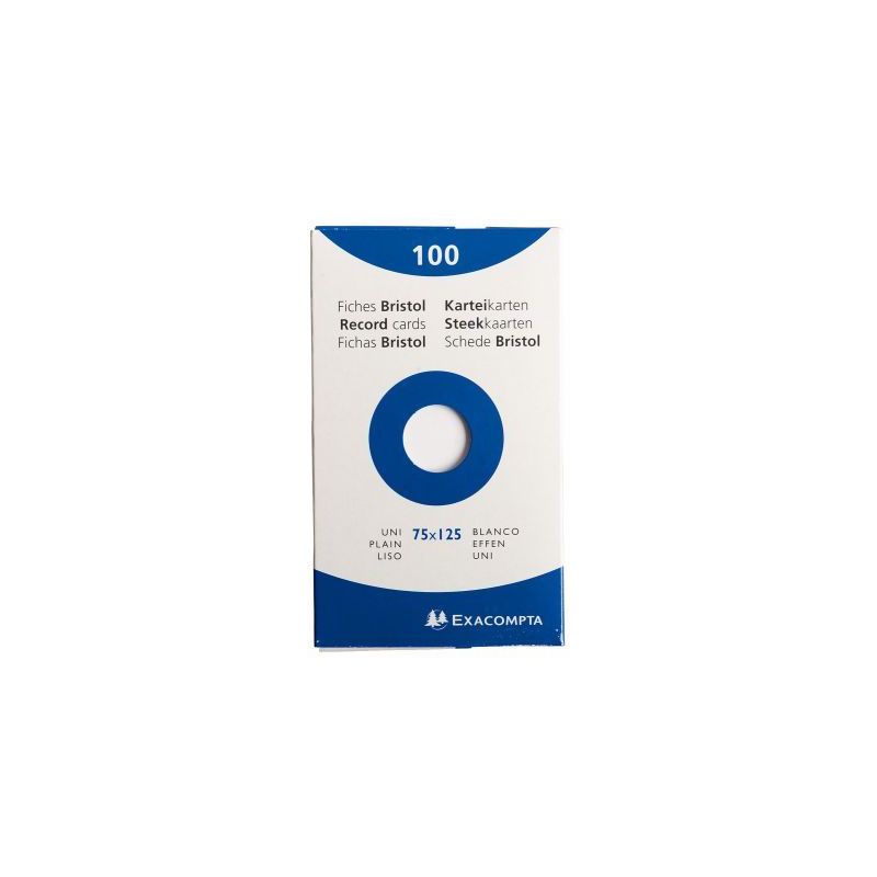 Achetez EXACOMPTA Etui de 100 fiches bristol non perforées 75x125mm (A7) unies Blanc pas cher sur M.. Achetez EXACOMPTA Etui de 100 fiches bristol non perforées 75x125mm (A7) unies Blanc pas cher sur M..