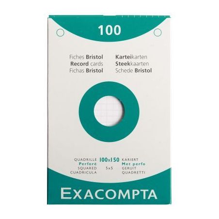 Achetez ETUI DE 100 FICHES  BRISTOL BLANC QUADRILLE 5X5 PE pas cher sur Ma Rentrée Scolaire