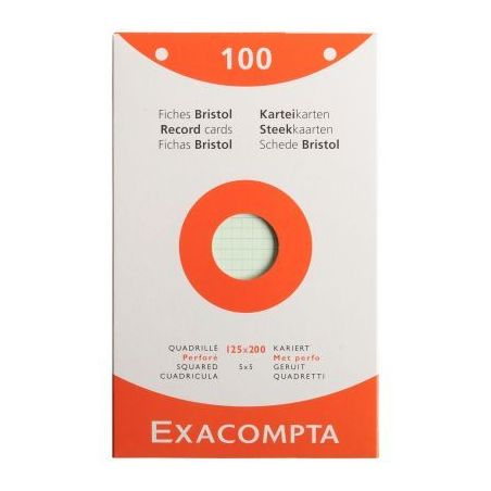 Achetez ETUI DE 100 FICHES BRISTOL ASS QUADRILLE 5X5 PERF pas cher sur Ma Rentrée Scolaire