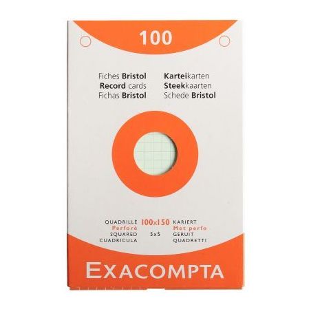 Achetez ETUI DE 100 FICHES BRISTOL ASS QUADRILLE 5X5 PERF pas cher sur Ma Rentrée Scolaire