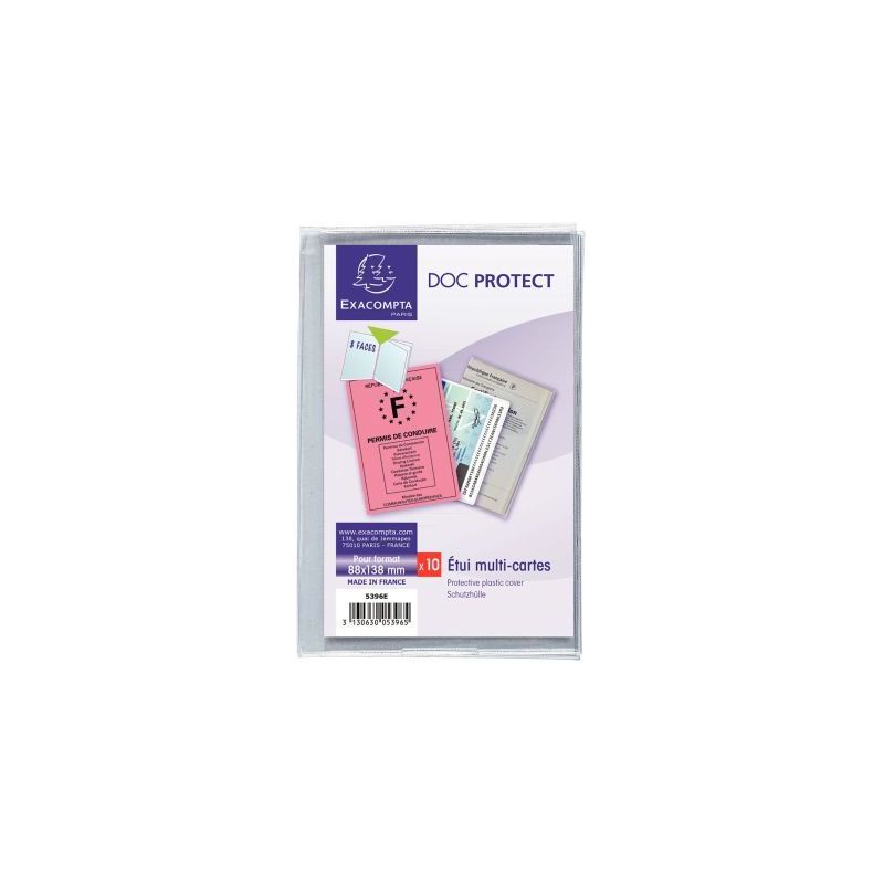 Achetez Etui multi-cartes 4 volets en PVC 5396UE EXACOMPTA pas cher sur Ma Rentrée Scolaire