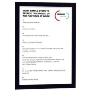 Sac de 2 cadres d'affichage A4 adhésif repositionnable avec contour magnétique noir 4872-01 DURABLE