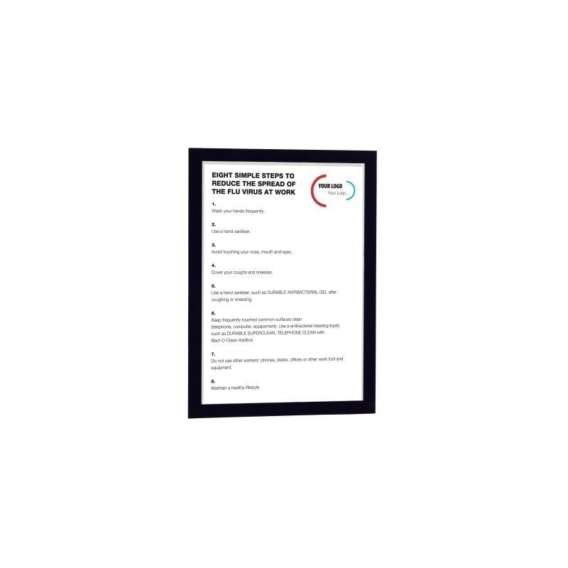 Achetez Sac de 2 cadres d'affichage A4 adhésif repositionnable avec contour magnétique noir 4872-0..