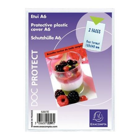 Achetez Paquet de 10 étuis simples pour format A6 en PVC 5397UE X10 EXACOMPTA pas cher sur Ma Rentr..