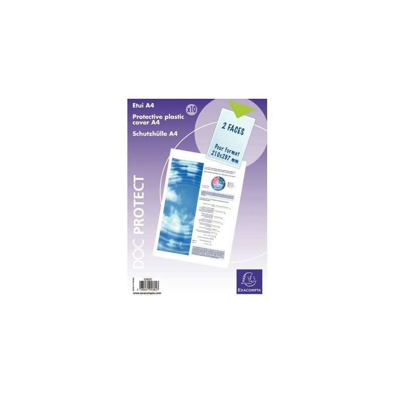 Achetez Sachet de 10 étuis de protection simple en PVC lisse 20/100e pour format A4 5382E EXACOMPTA.. Achetez Sachet de 10 étuis de protection simple en PVC lisse 20/100e pour format A4 5382E EXACOMPTA..