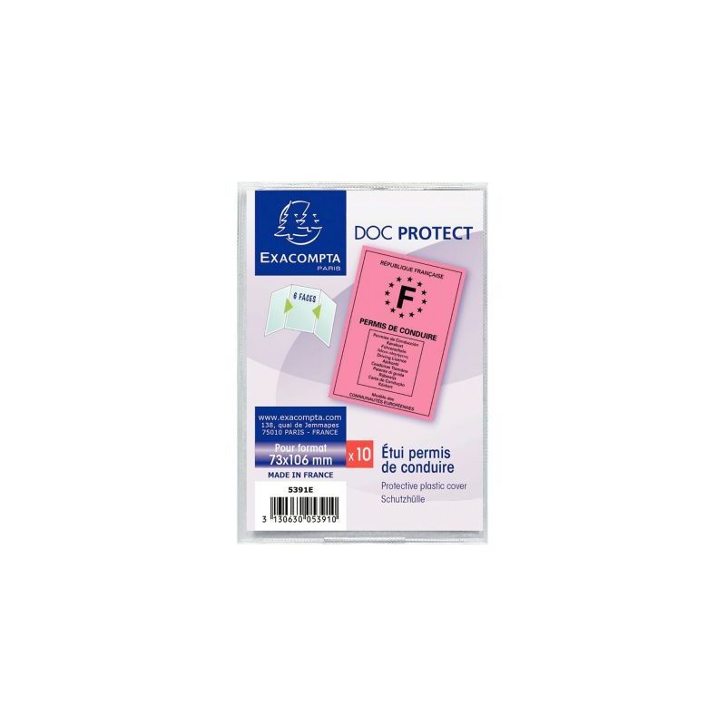 Achetez Etui pour permis de conduire en PVC 5391UE EXACOMPTA pas cher sur Ma Rentrée Scolaire