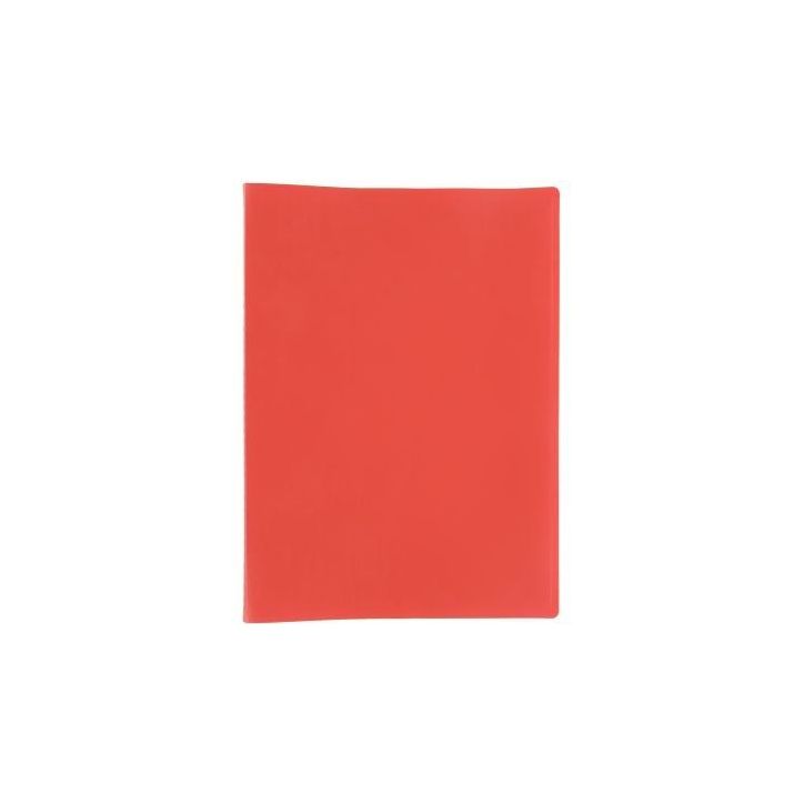 PERGAMY Protège-documents en polypropylène 100 vues Rouge, couverture 3/10e, pochettes 6/100e