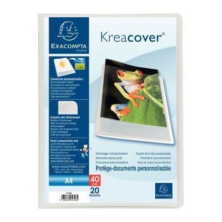 Achetez Protège-documents personnalisable KREACOVER 40 vues, incolore 5728E KREACOVER EXACOMPTA pas..