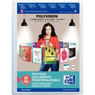 Achetez Protège-documents personnalisable 40 pochettes 80 vues pour format A4 21x29,7 cm incolore 1..