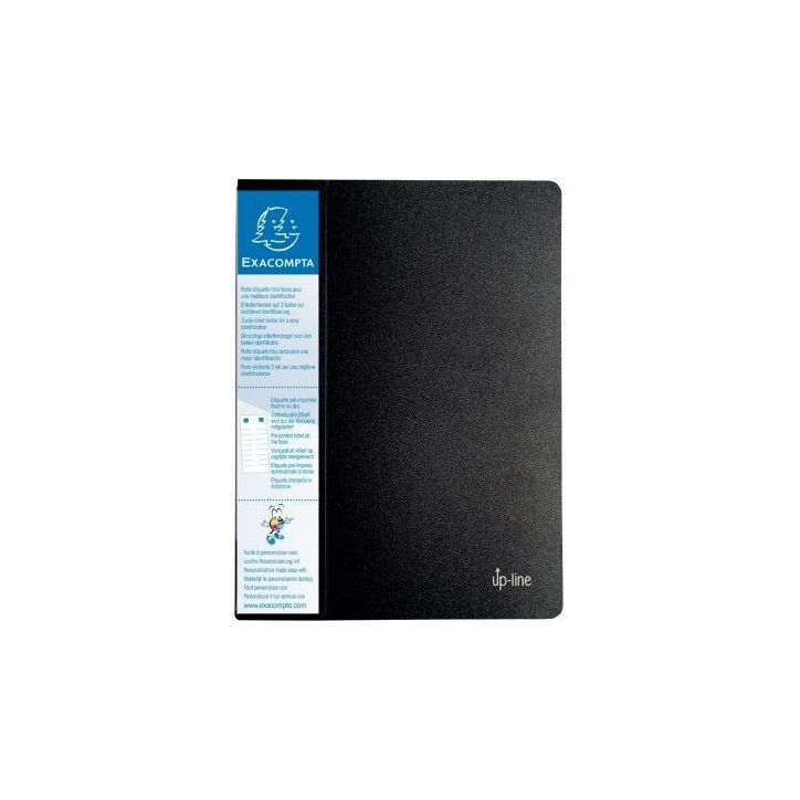 Protège-documents Up-line en polypropène rigide, 120 vues, coloris noir 88601E EXACOMPTA