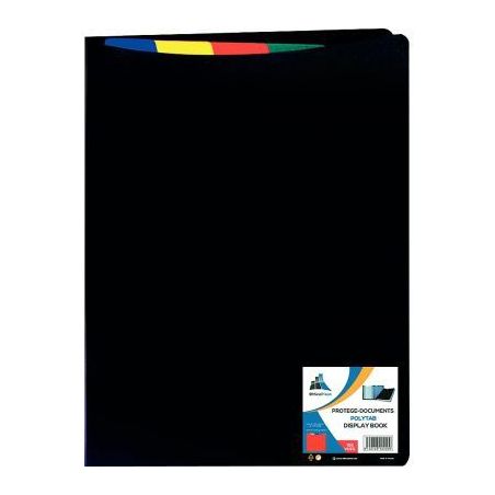 Achetez Protège-documents en polypropylène 100 vues noir + 5 intercalaires 060705NOIR pas cher sur..