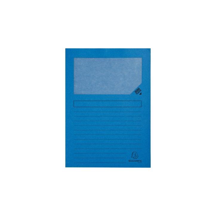 Paquet de 100 pochettes coin papier FOREVER 130g, bleu vif 50102E FOREVER EXACOMPTA