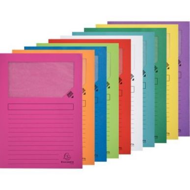 Achetez NEUTRE Paquet de 10 pochettes coins en carte 120g, avec fenêtre, 22x31cm, assortis vif pas ..