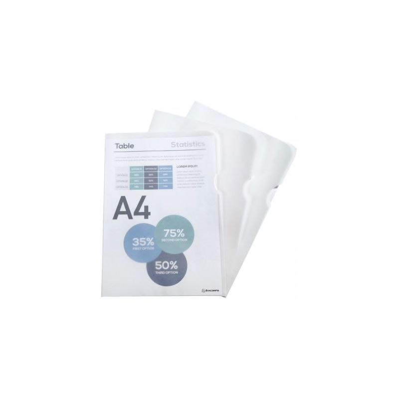 Achetez Paquet de 50 pochettes coin en papier transparent 110g 50850E EXACOMPTA pas cher sur Ma Rent..
