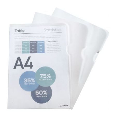 Achetez Paquet de 50 pochettes coin en papier transparent 110g 50850E EXACOMPTA pas cher sur Ma Rent..