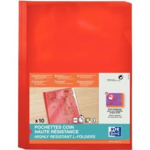 Achetez Sachet de 10 pochettes coin en PVC lisse 15/100ème, rouge 100206723 HAMELIN pas cher sur Ma..