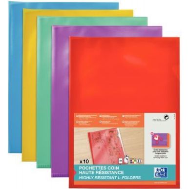 Achetez Sachet de 10 pochettes coin en PVC lisse 15/100ème, couleurs assorties 100206719 HAMELIN pa..