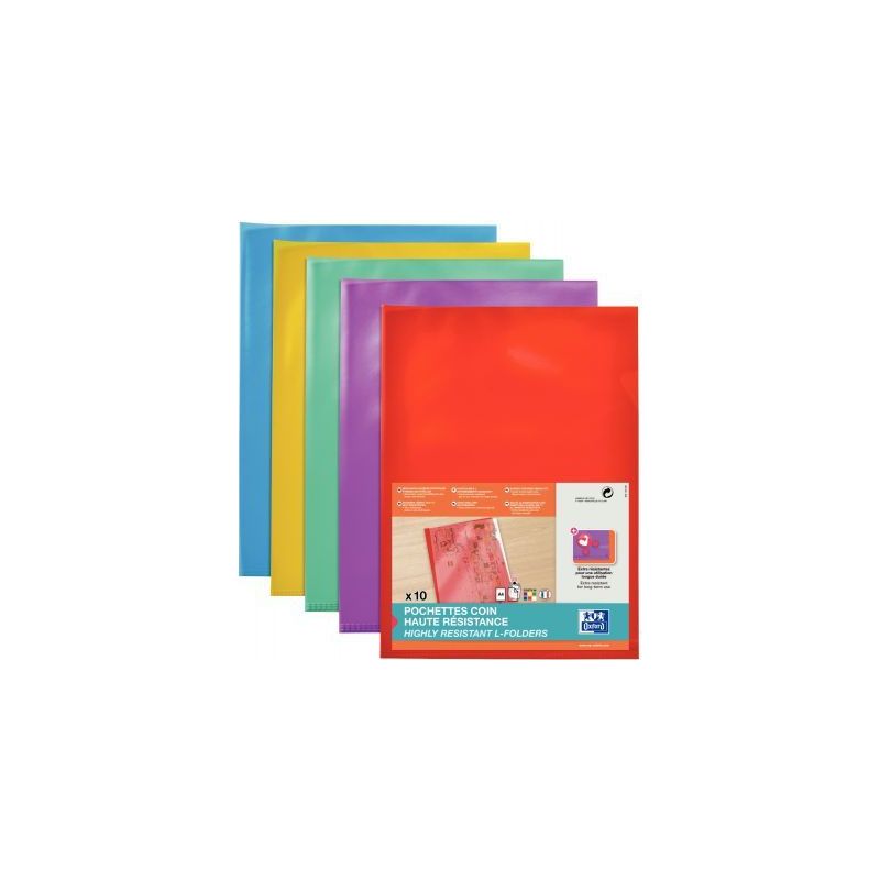 Achetez Boite de 100 pochettes coin en PVC lisse 15/100ème, couleurs assorties 100206665 HAMELIN pa..