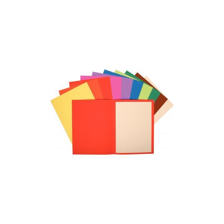 Paquet de 100 chemises FLASH en carte recyclée 220g, coloris assortis 160001E EXACOMPTA