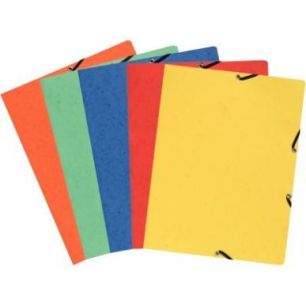 Achetez Carton de 50 chemises sans rabat à élastiques en carte lustrée 5/10ème format 24x32 cm c..