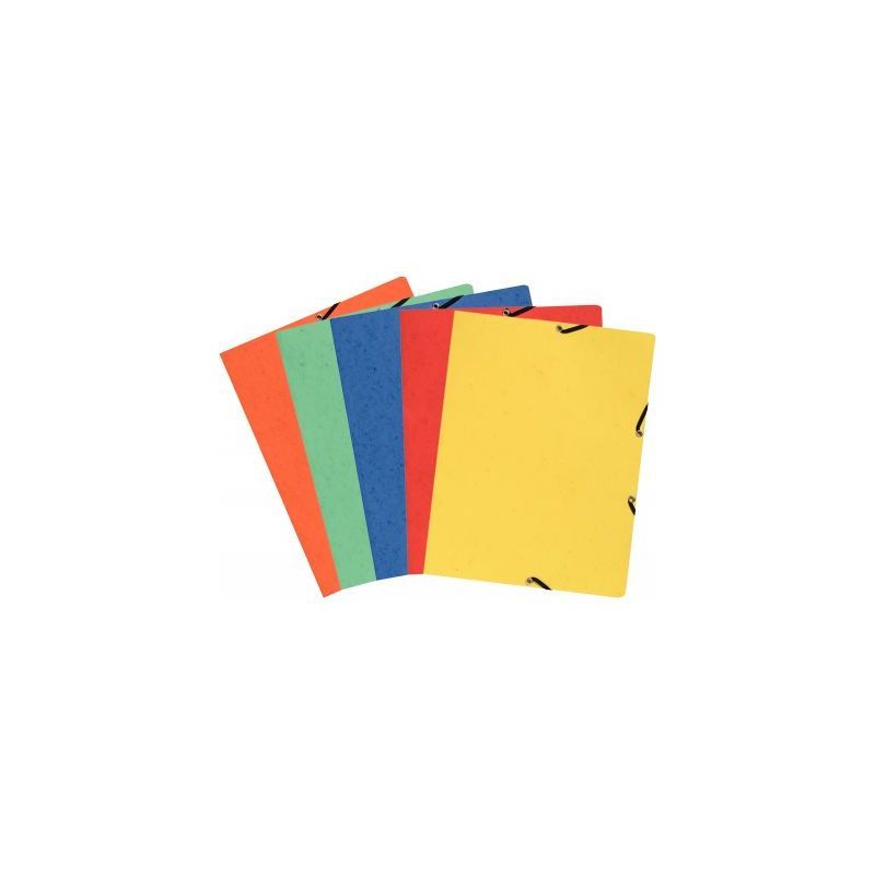 Achetez Carton de 50 chemises sans rabat à élastiques en carte lustrée 5/10ème format 24x32 cm c..
